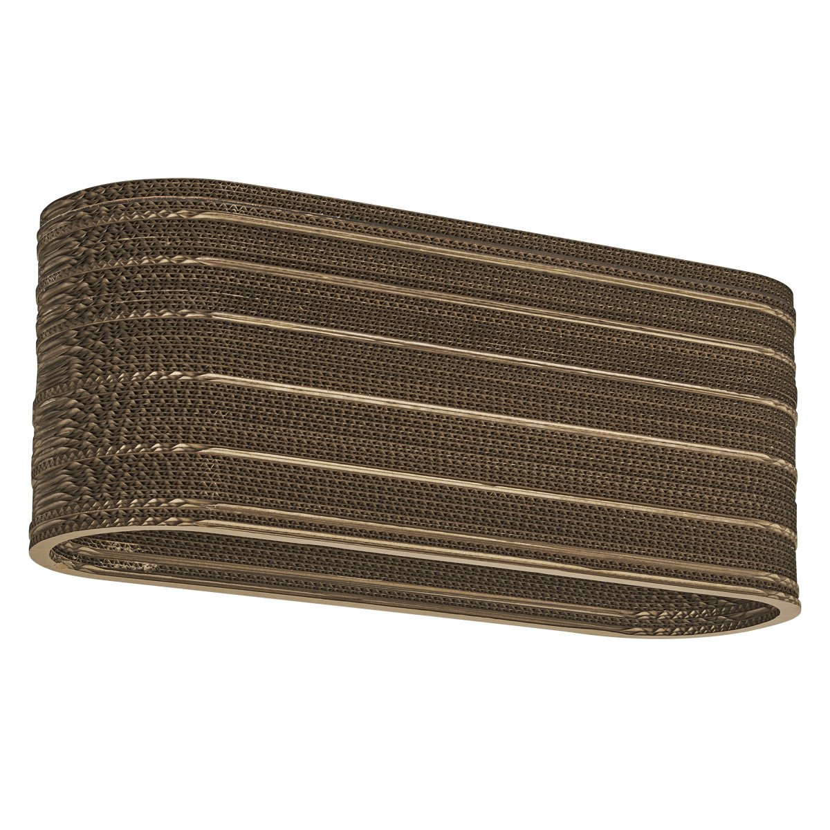 Cardboard Ovale 60cm Brun plafonnier De Osram - L'abat-jour, fabriqu&eacute; &agrave; partir de plusieurs couches de carton, cr&eacute;e un beau jeu de lumi&egrave;re dans la pi&egrave;ce lorsqu'il est &eacute;clair&eacute; et contribue &agrave; une atmosph&egrave;re chaleureuse et naturelle.
