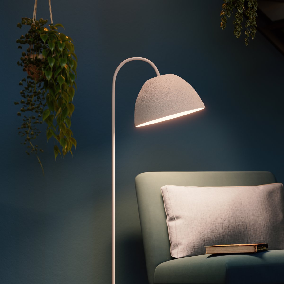 Camel Bell Blanc lampadaire De Ledvance - L'interrupteur d'alimentation avec variateur intégré est situé sur le câble et permet une manipulation aisée et la possibilité de régler la luminosité selon les besoins.