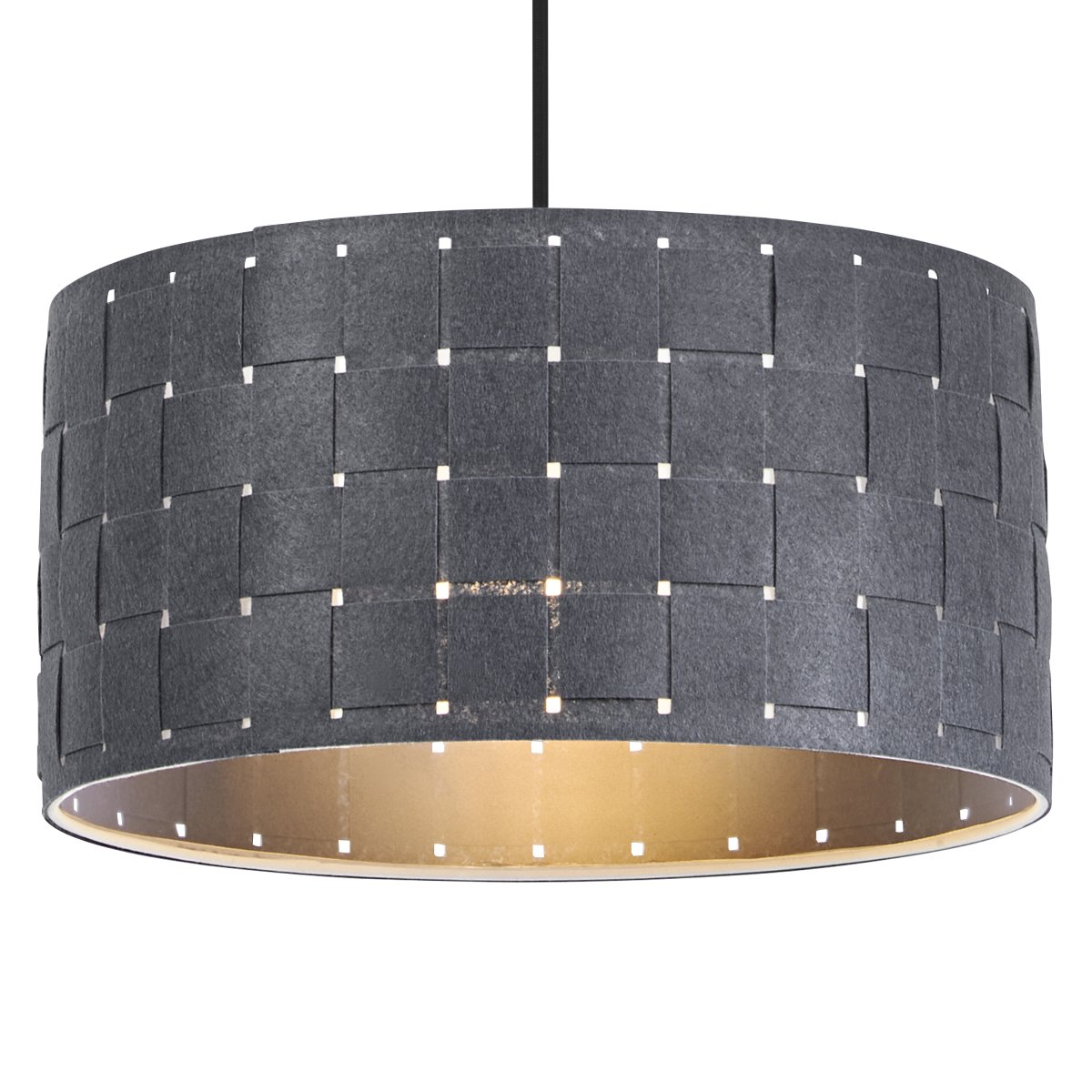 Felt Weaving Ø38 Gris foncé suspension De Ledvance - Dekorativ pendel med sk&auml;rm gjord av fl&auml;tad filt vilket ger en fin och varm ljusspridning i rummet.