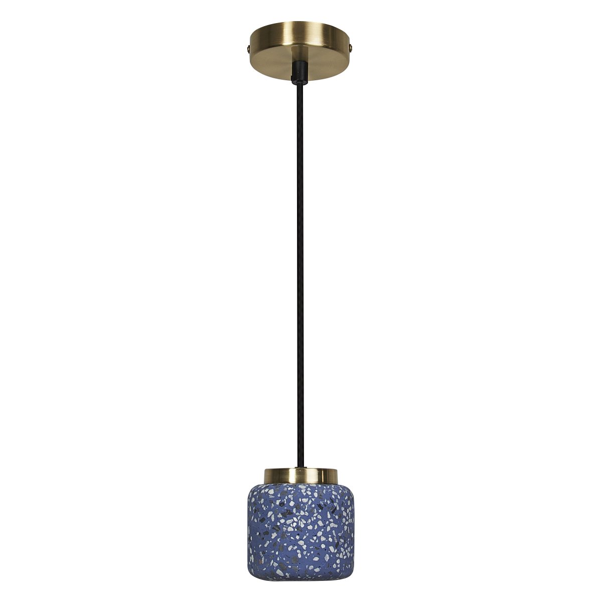 Terrazzo Ball Ø10 Bleu suspension De Osram - Detaljerna i m&auml;ssing bidrar med en elegans till rummet.
