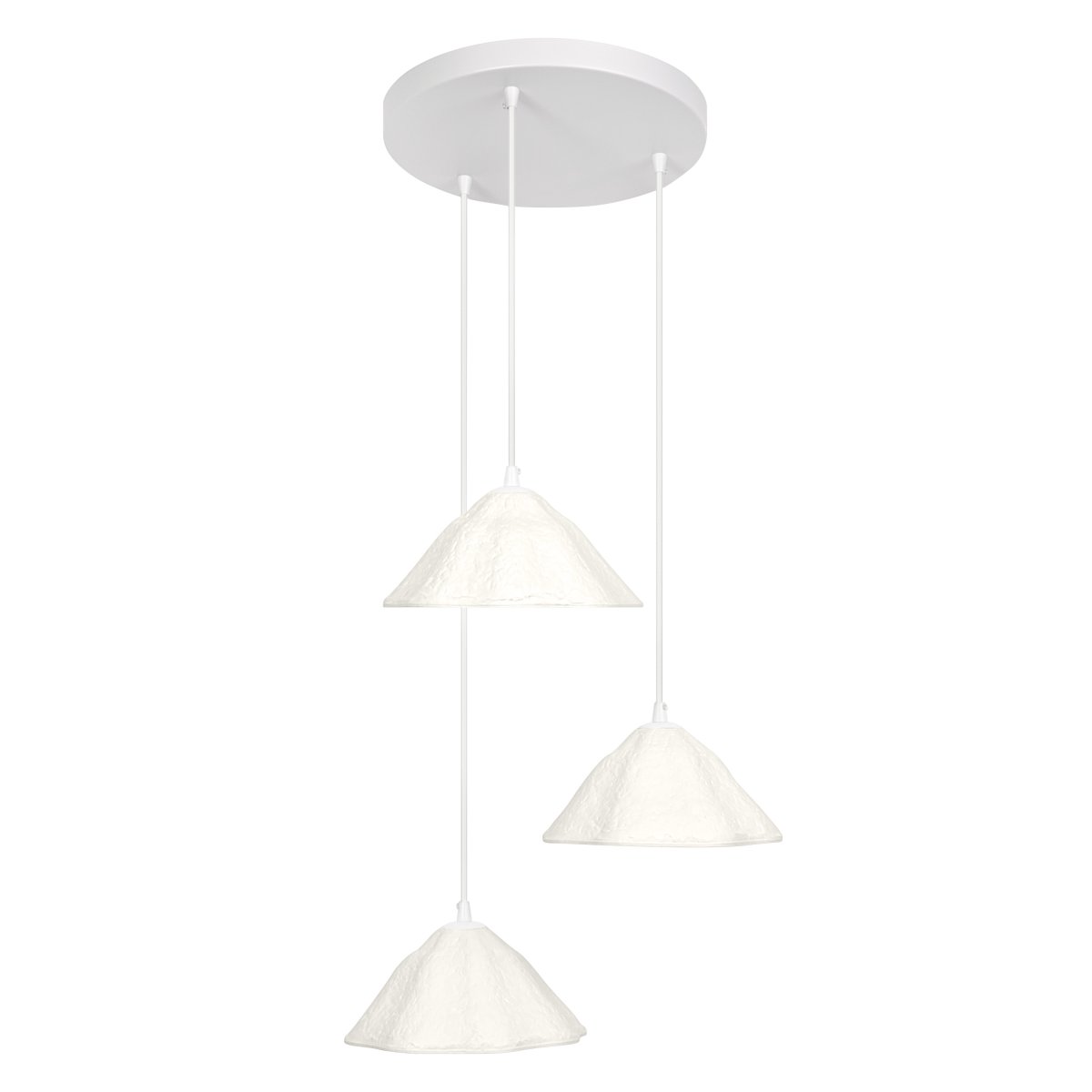 Lotus Leaf 3 Ø44 Blanc suspension De Ledvance - Les abat-jour décoratifs en papier assurent une belle diffusion de la lumière vers le bas.