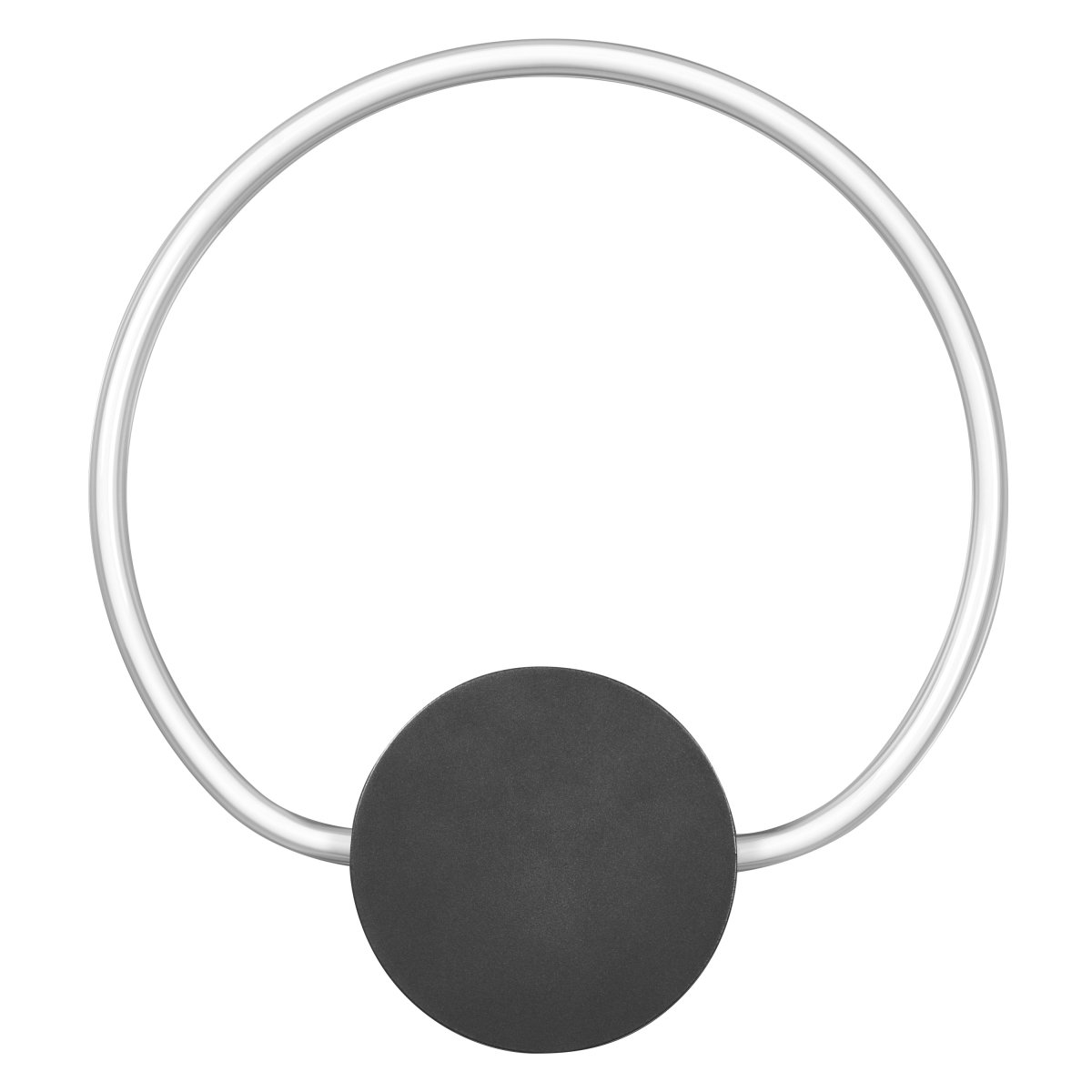 Aura Ø37 Noir applique murale De Ledvance - Lampan har tv&aring; olika belysningspunkter med integrerad LED, en bakom v&auml;ggplattan och cirkeln.