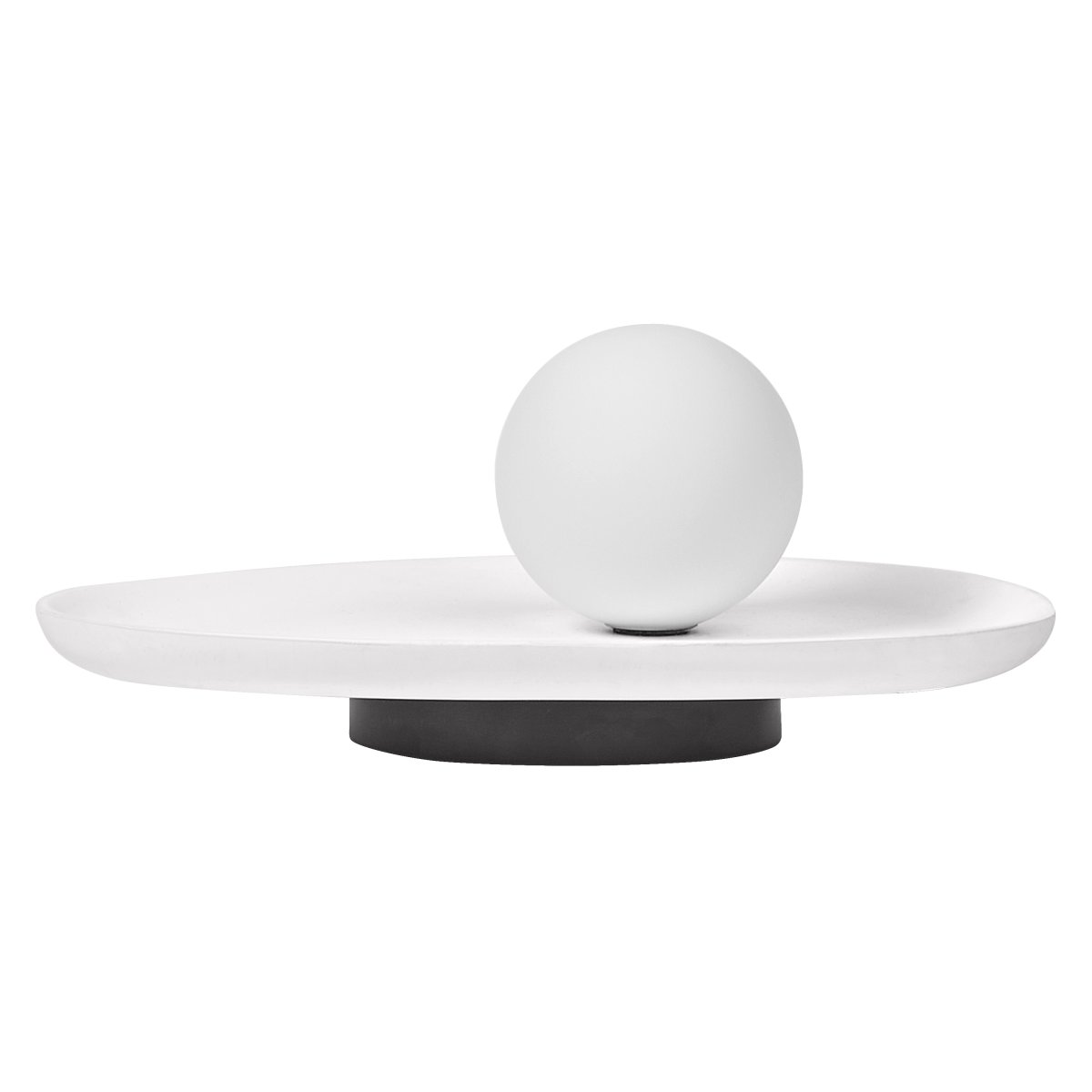 Plaster Nest 14cm Blanc lampe de table De Ledvance - Glaskupan i opal som omfamnar ljusk&auml;llan skapar ett fint och bl&auml;ndfritt ljus i rummet.