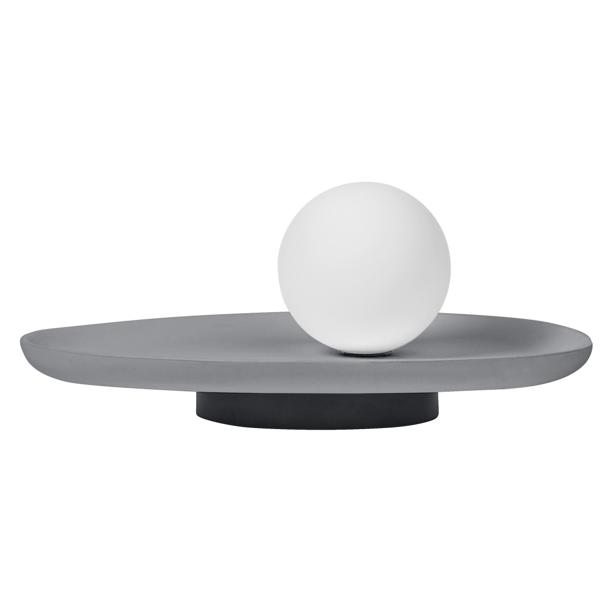 Concrete Nest 14cm Gris lampe de table De Ledvance - Glaskupan i opal som omfamnar ljusk&auml;llan skapar ett fint och bl&auml;ndfritt ljus i rummet.