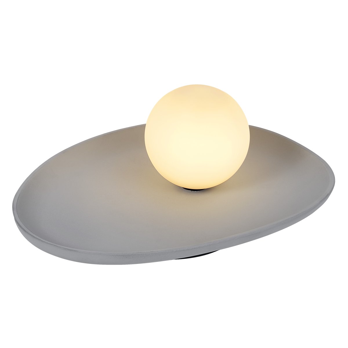 Concrete Nest 14cm Gris lampe de table De Ledvance - Glaskupan i opal som omfamnar ljusk&auml;llan skapar ett fint och bl&auml;ndfritt ljus i rummet.