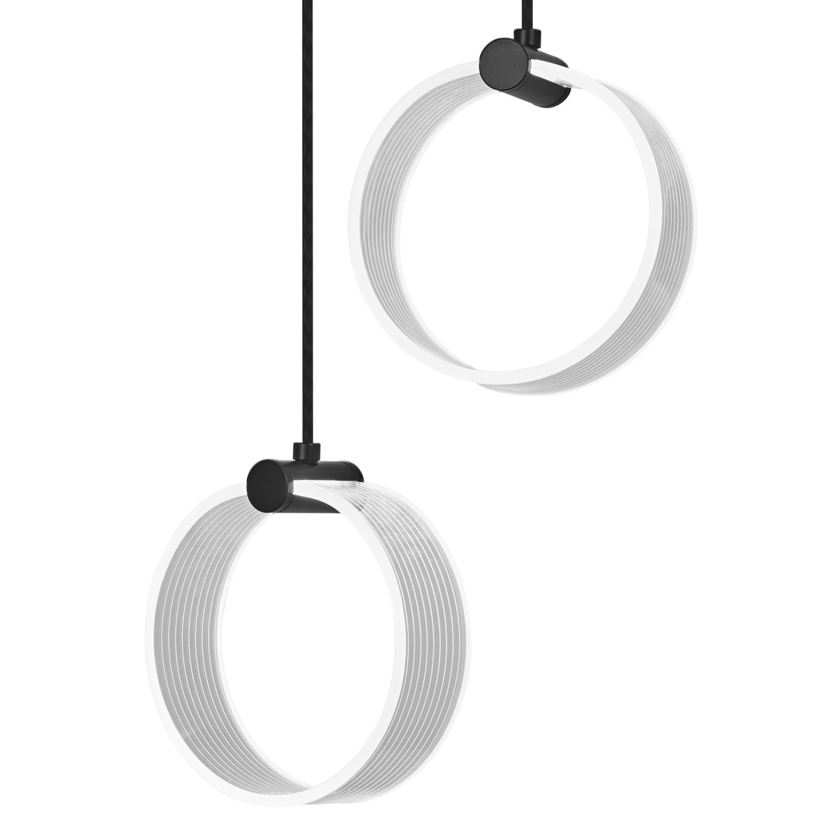 Circle PL 27cm Noir suspension De Ledvance - Dans la première étape, la lampe brille dans une lumière blanche chaude de 3000K, dans la deuxième étape dans une lumière blanche froide de 4200K et dans la troisième étape dans 6500K (lumière du jour).
