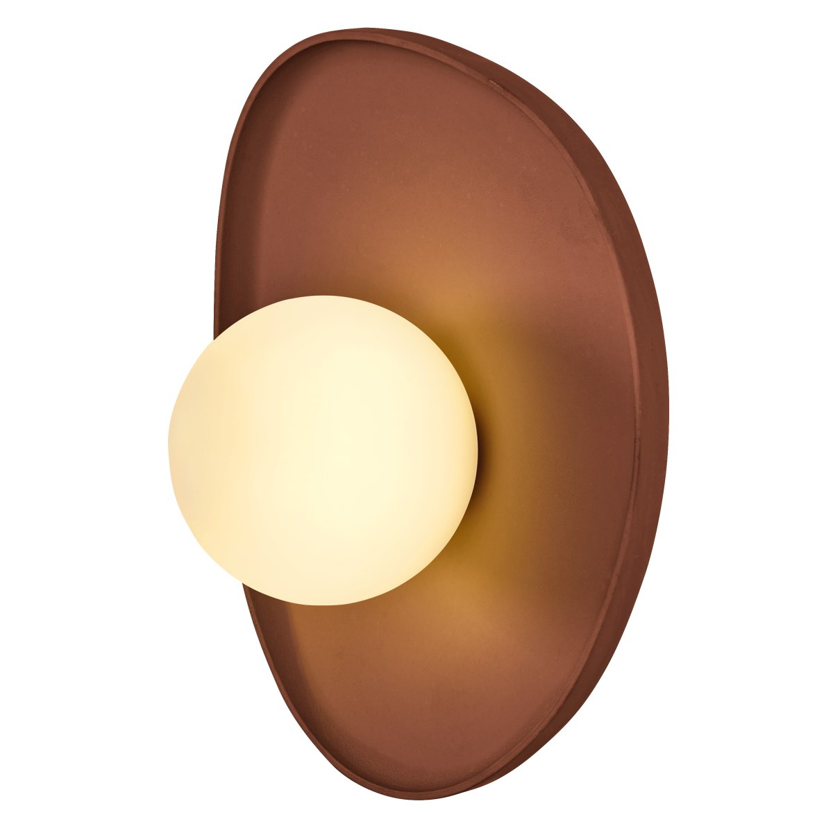 Clay Nest 26cm Brun applique murale De Ledvance - Glaskupan i opal som omfamnar ljusk&auml;llan skapar ett fint och bl&auml;ndfritt ljus i rummet.