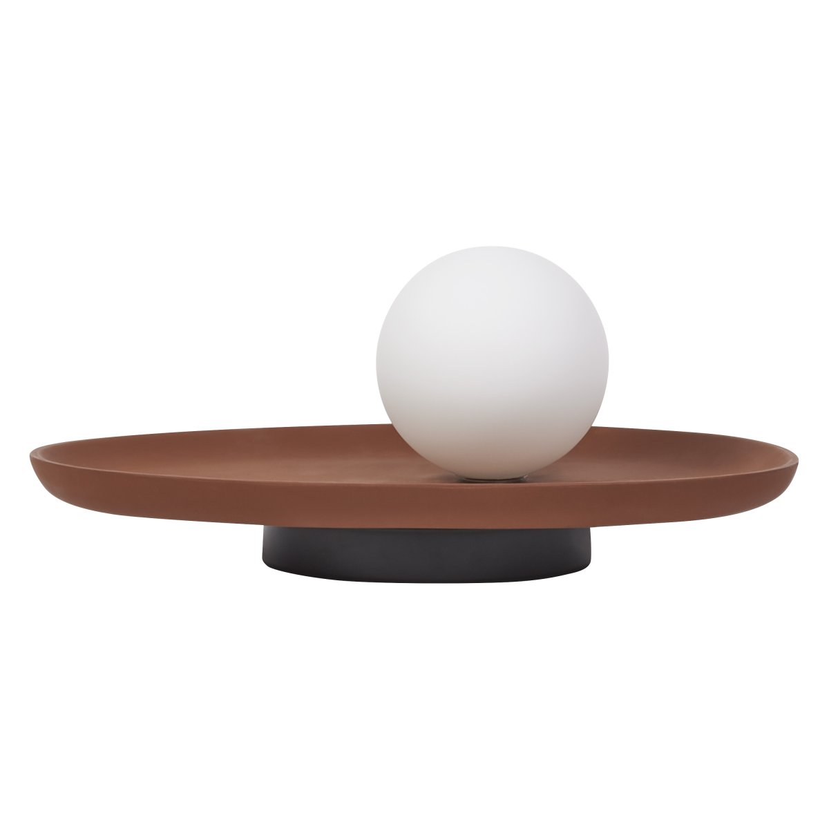 Clay Nest 14cm Brun lampe de table De Osram - Glaskupan i opal som omfamnar ljusk&auml;llan skapar ett fint och bl&auml;ndfritt ljus i rummet.