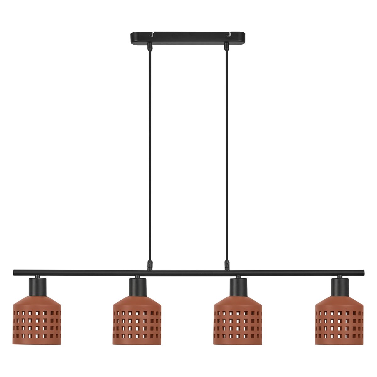 Clay Windows 90cm Brun suspension De Osram - Clay Windows har en rustik design med sina sk&auml;rmar gjord av lera i en r&ouml;dbrun f&auml;rg.