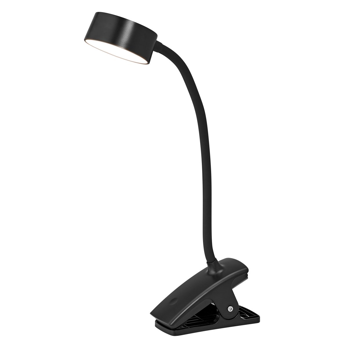 Office Cylinder Clip Noir lampe à pince De Ledvance - Levereras med 1m USB sladd som du kan koppla till en transformator, laptop eller dator f&ouml;r att lampan ska f&aring; el.