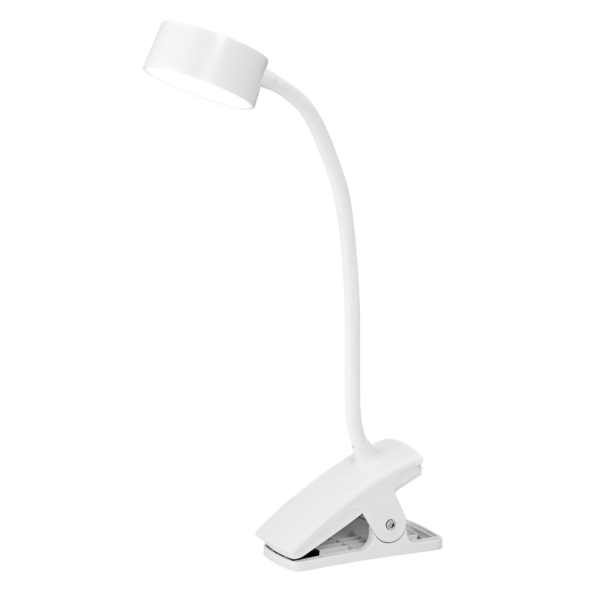 Office Cylinder Clip Blanc lampe à pince De Ledvance - Levereras med 1m USB sladd som du kan koppla till en transformator, laptop eller dator f&ouml;r att lampan ska f&aring; el.