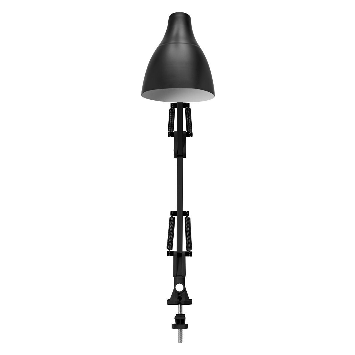 Office Pear Clip Noir lampe à pince De Ledvance - Armen med tv&aring; leder g&aring;r att vinkla och justera i h&ouml;jd och sidled vilket g&ouml;r det till en flexibel lampa, ut&ouml;ver det har den en vridbar sk&auml;rm f&ouml;r individuell inst&auml;llning av ljuset.