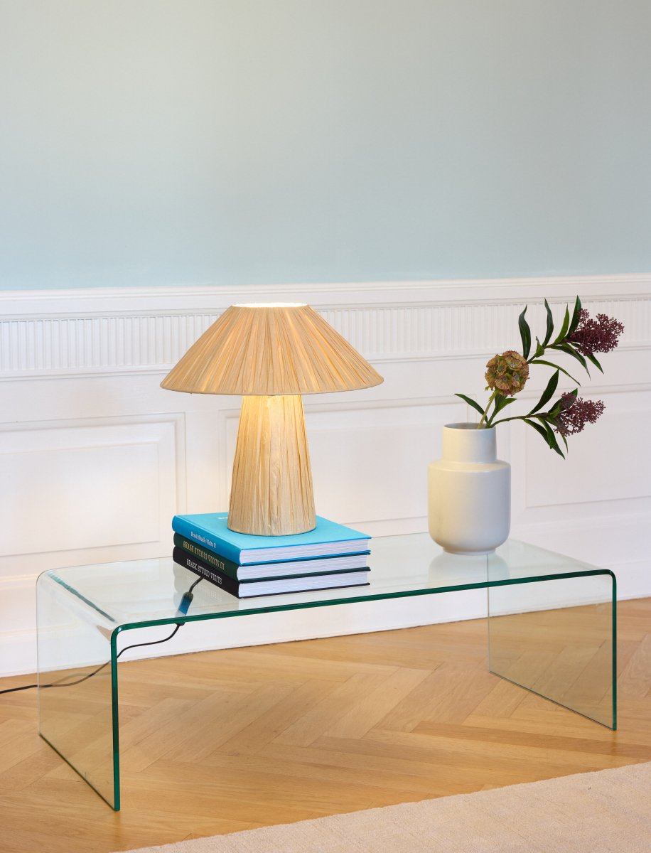 Bamboo Paper Hut 40cm Nature lampe de table De Ledvance - Placera f&ouml;rslagsvis i vardagsrummet, p&aring; byr&aring;n i hallen eller i f&ouml;nstret i k&ouml;ket.