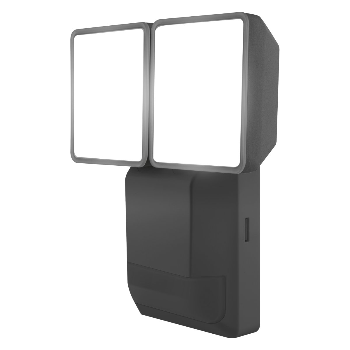 PRO Spot Sensor 16W Gris foncé lampe d’extérieur De Ledvance - Den inbyggda r&ouml;relse-&nbsp;och skymningssensorn g&ouml;r att lampan t&auml;nds automatiskt vid r&ouml;relse i m&ouml;rker, vilket ger b&aring;de s&auml;kerhet och energieffektivitet.