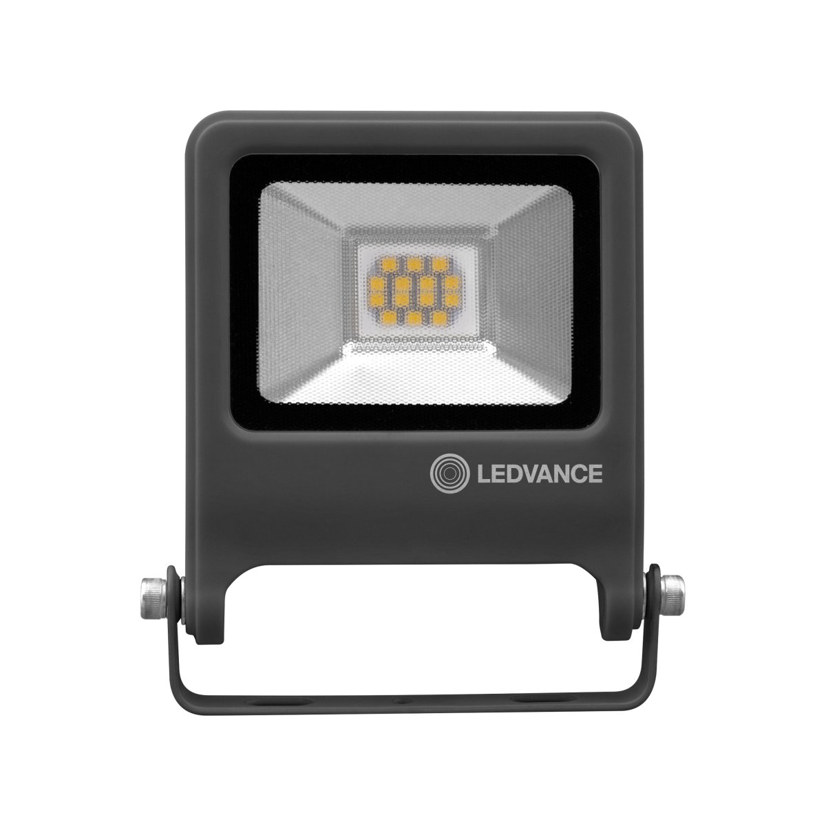 Flood 10W Gris foncé lampe d’extérieur De Ledvance - Den robusta konstruktionen och det kraftfulla ljuset ger trygg och p&aring;litlig belysning &aring;ret runt.