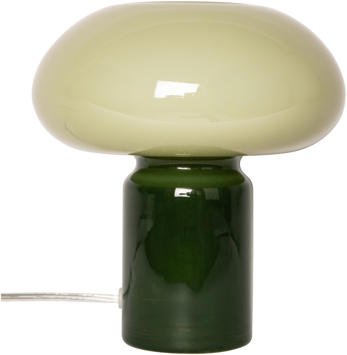 Glas 23cm Vert lampe de table De Eja - Sa lumière douce crée une ambiance agréable et en fait un objet décoratif idéal sur une table d'appoint, un rebord de fenêtre ou une table de chevet.