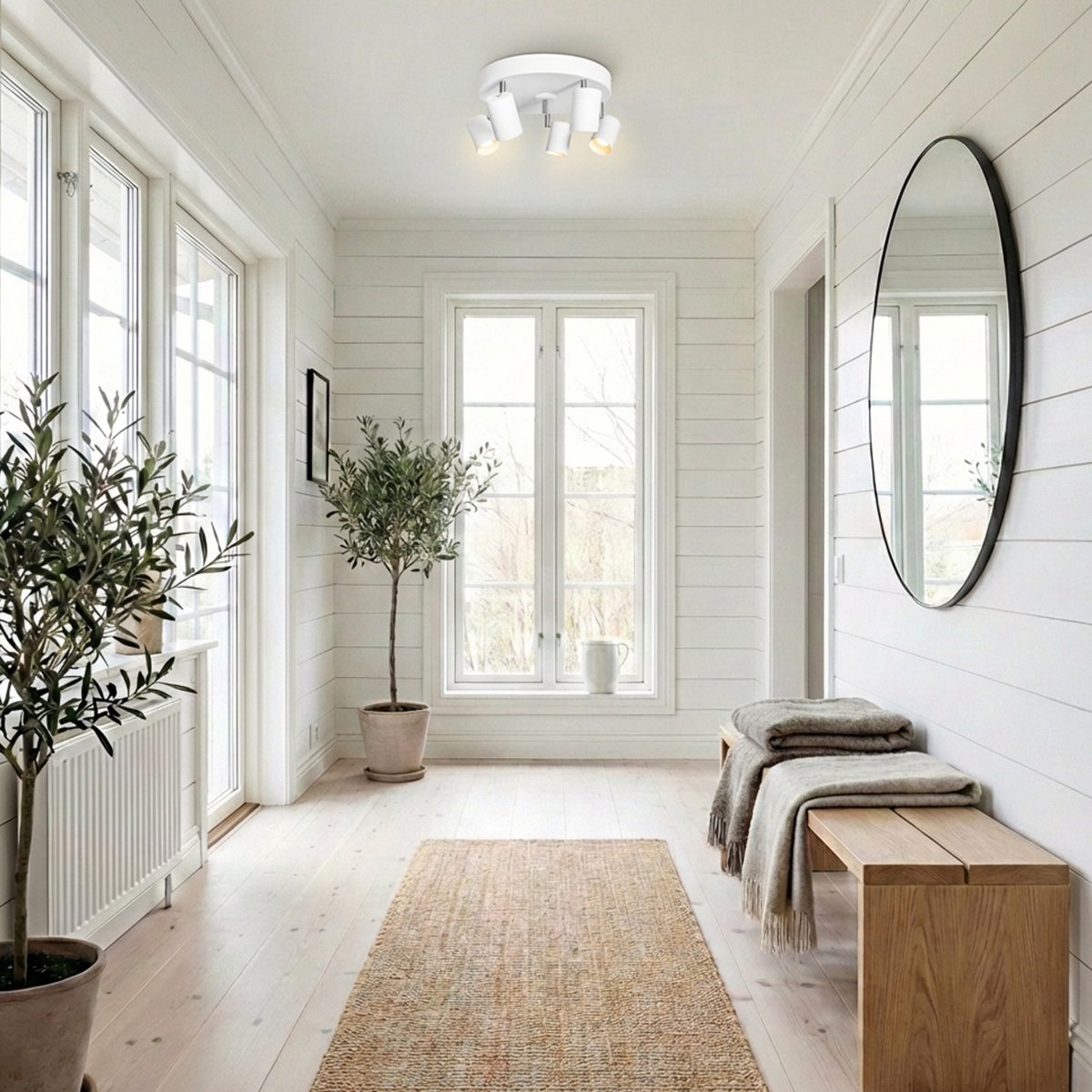Aurora 5 Blanc spot De By Rydéns - Id&eacute;al pour les salons, les cuisines ou les couloirs o&ugrave; fonctionnalit&eacute; et esth&eacute;tique sont tout aussi importantes, Aurora offre un &eacute;clairage efficace et agr&eacute;able et s'int&egrave;gre harmonieusement dans les int&eacute;rieurs modernes comme classiques.