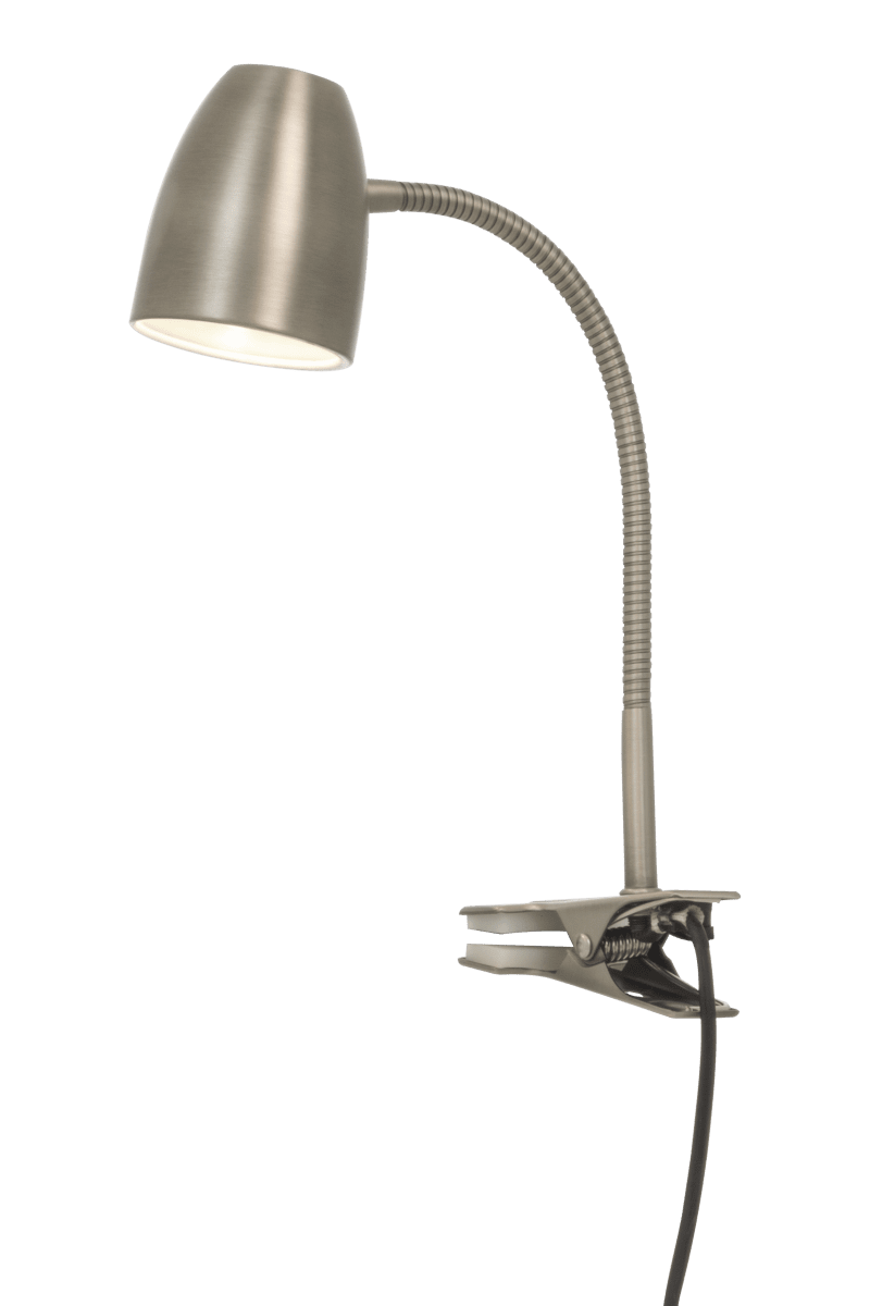 Sandnes Étain lampe à pince De Aneta Lighting - Pince pratique pour t&ecirc;te de lit, bureau ou &eacute;tag&egrave;re.