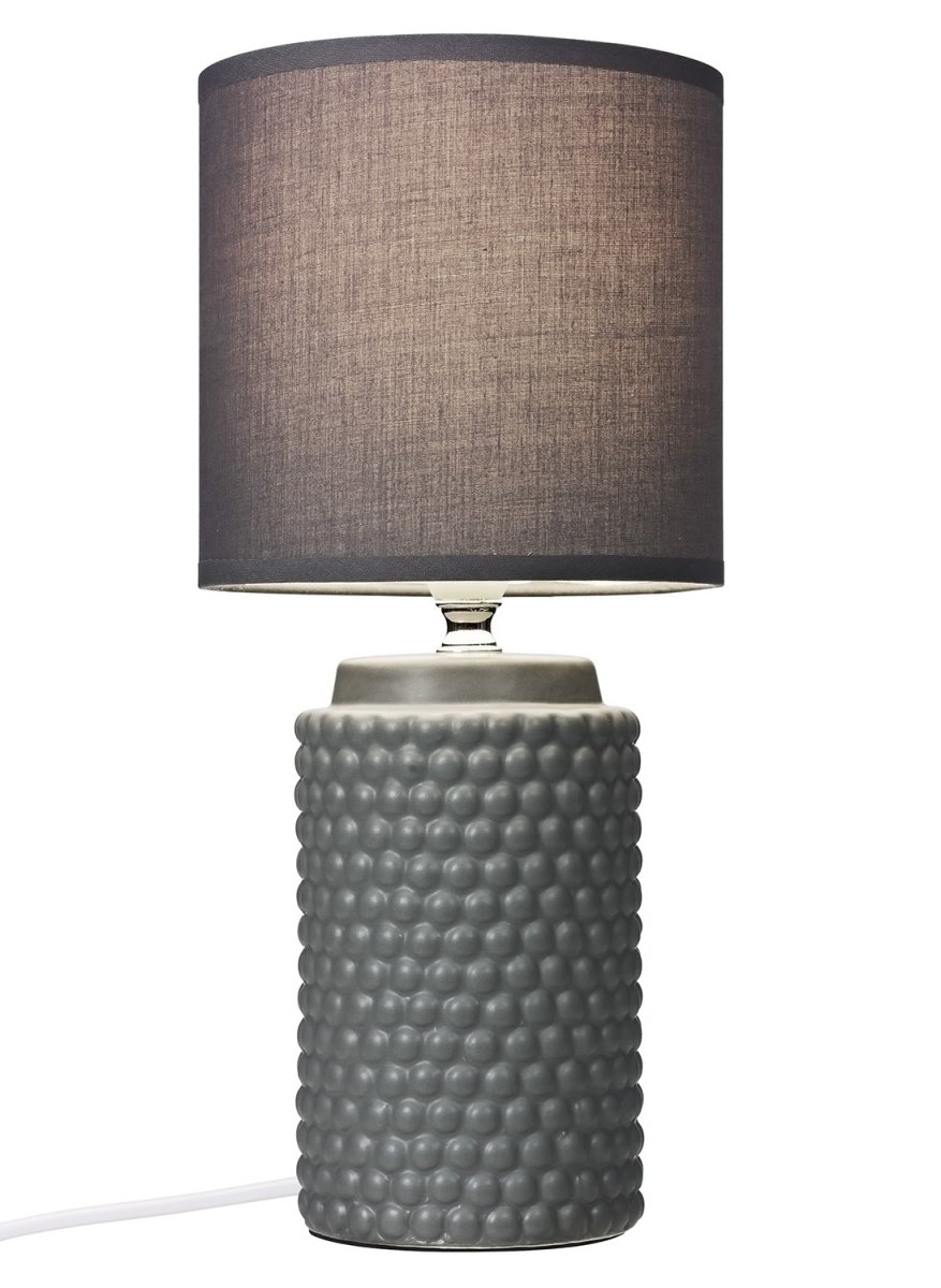 Bubble 33cm Gris lampe de table De Cottex - La lampe de table Bubble en céramique et textile est un détail d'intérieur unique et tendance qui ajoute du caractère à votre maison.