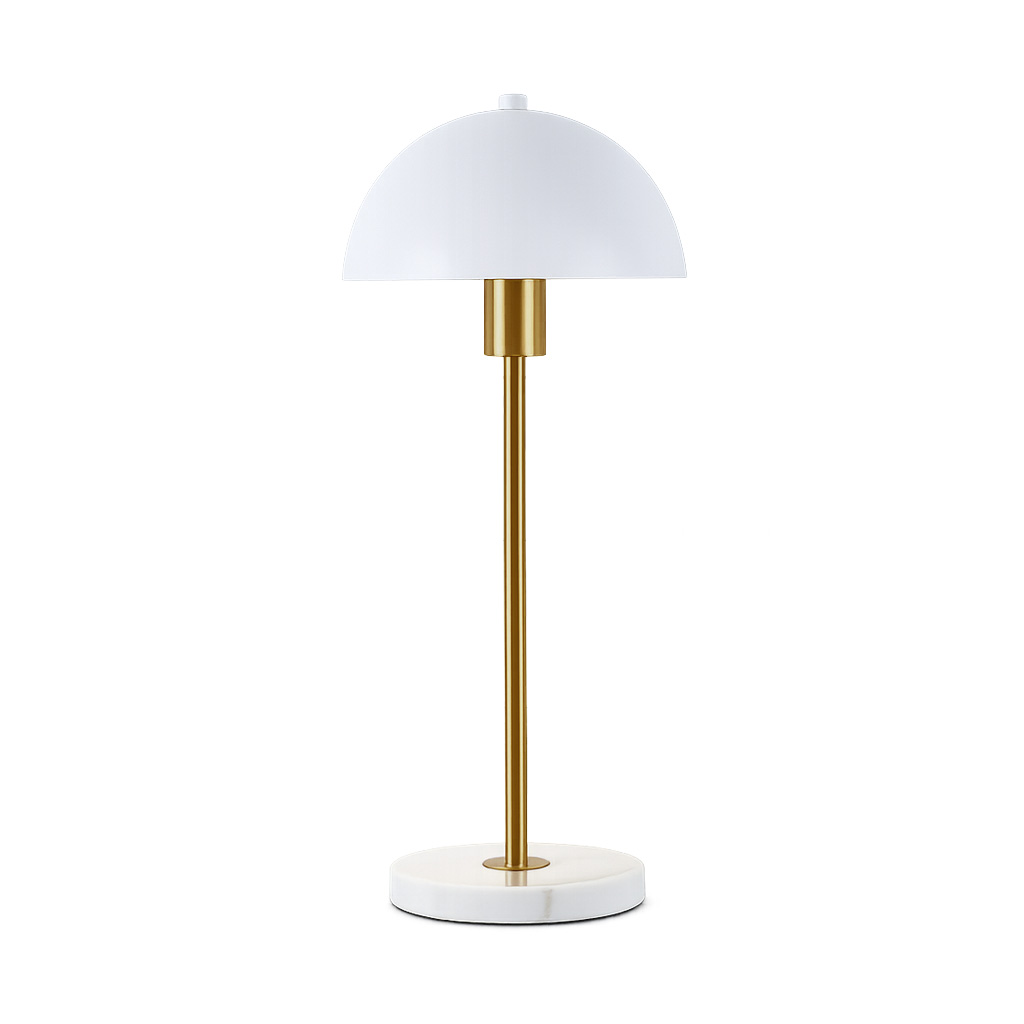 Dito 47cm Blanc lampe de table De Nordic Lighting - La lampe est fournie avec un c&acirc;ble transparent de 1,8 m, un interrupteur et une prise secteur.