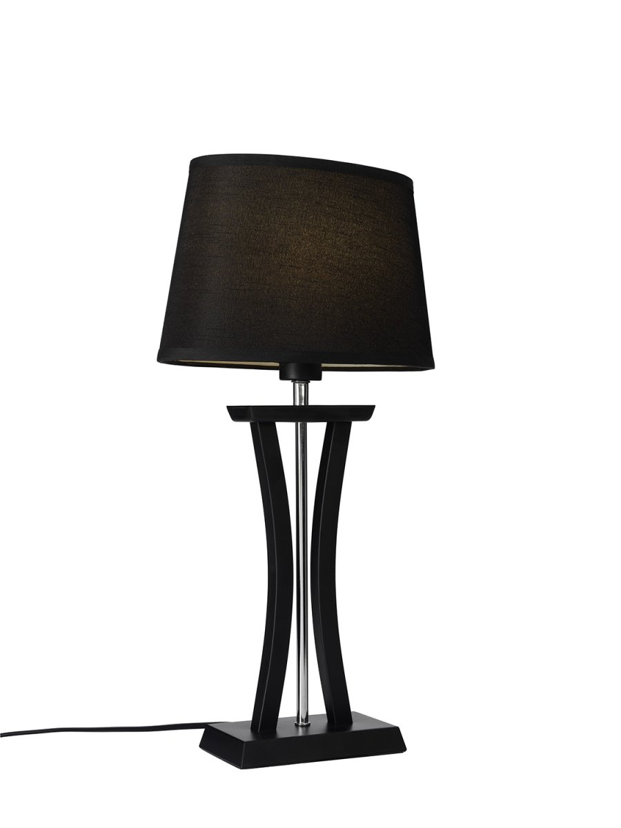 New Chelsea 47cm Noir lampe de table De Cottex - La lampe de table New Chelsea est une &eacute;l&eacute;gante combinaison de fil, de m&eacute;tal et de textile, donnant &agrave; la pi&egrave;ce une touche moderne et &eacute;l&eacute;gante.