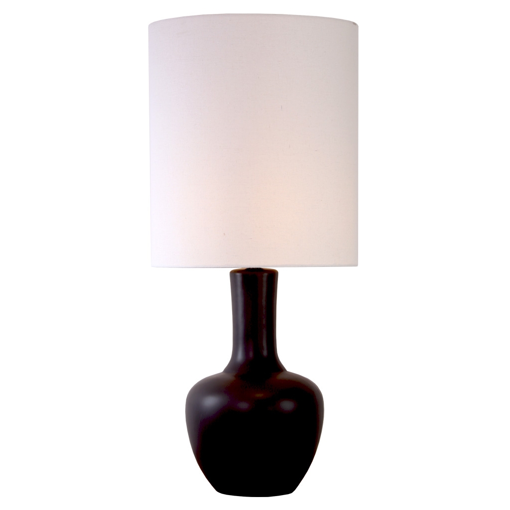 Boda 78cm Noir lampe de table De Nordic Lighting - L'alliance de lignes &eacute;pur&eacute;es et de mat&eacute;riaux naturels fait de cette lampe un v&eacute;ritable objet de d&eacute;coration, qui trouvera parfaitement sa place sur une table d'appoint ou un bureau.
