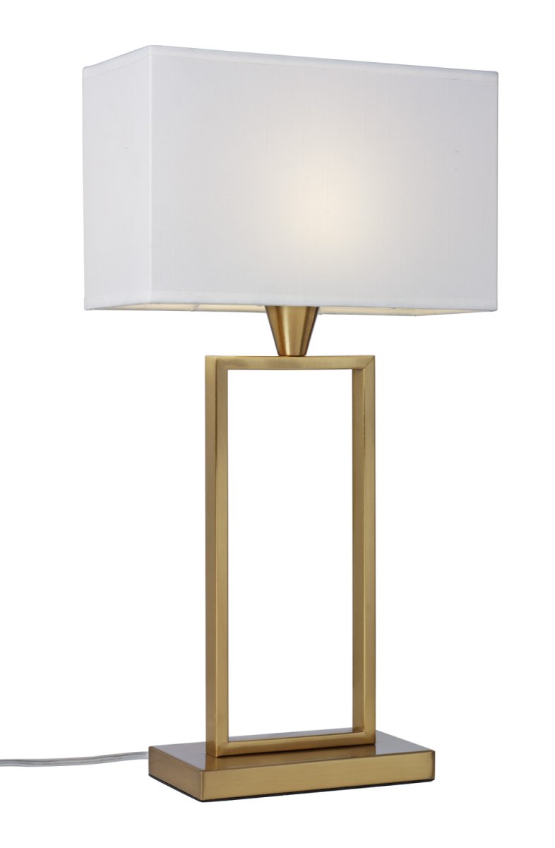 Kensington 50cm Laiton lampe de table De Cottex - La lampe de table Kensington en métal et tissu allie minimalisme moderne et élégance sophistiquée.