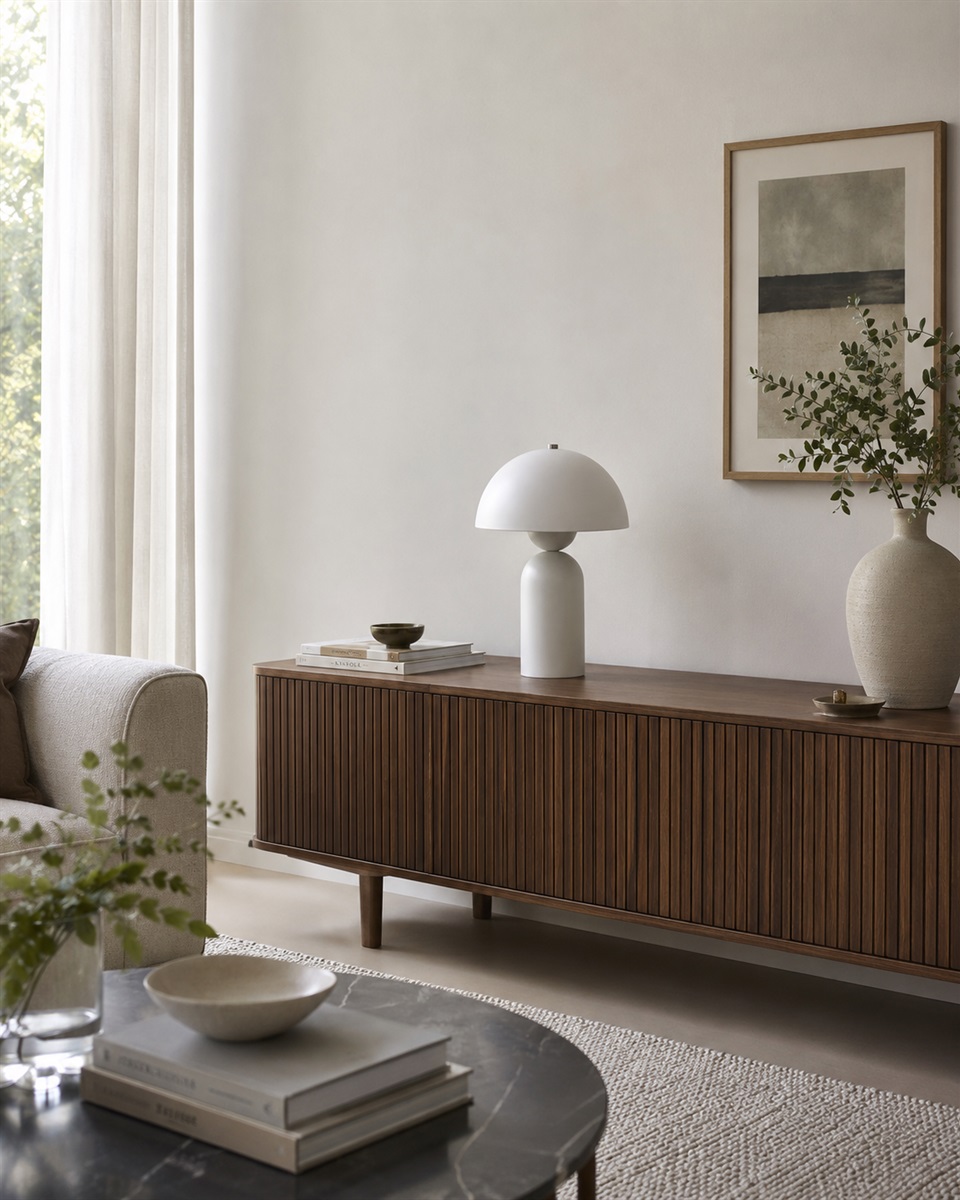 Capello 35cm Blanc lampe de table De Nordic Lighting - Le d&eacute;tail chrom&eacute; d&eacute;coratif sur le dessus apporte une touche d'&eacute;l&eacute;gance et en fait un magnifique point de mire dans les chambres, les salons et les couloirs.