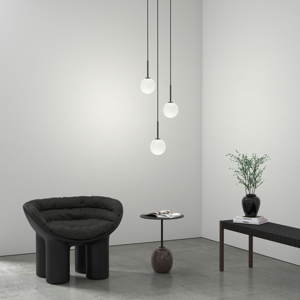 Ballon Ø14 Noir mat suspension De Herstal - Placera Ballon pendel i ditt vardagsrum som ett kluster eller k&ouml;k f&ouml;r att ge ditt hem en trendig, ungdomlig atmosf&auml;r och en str&aring;lande personlighet eller varf&ouml;r inte &ouml;ver nattduksbordet!