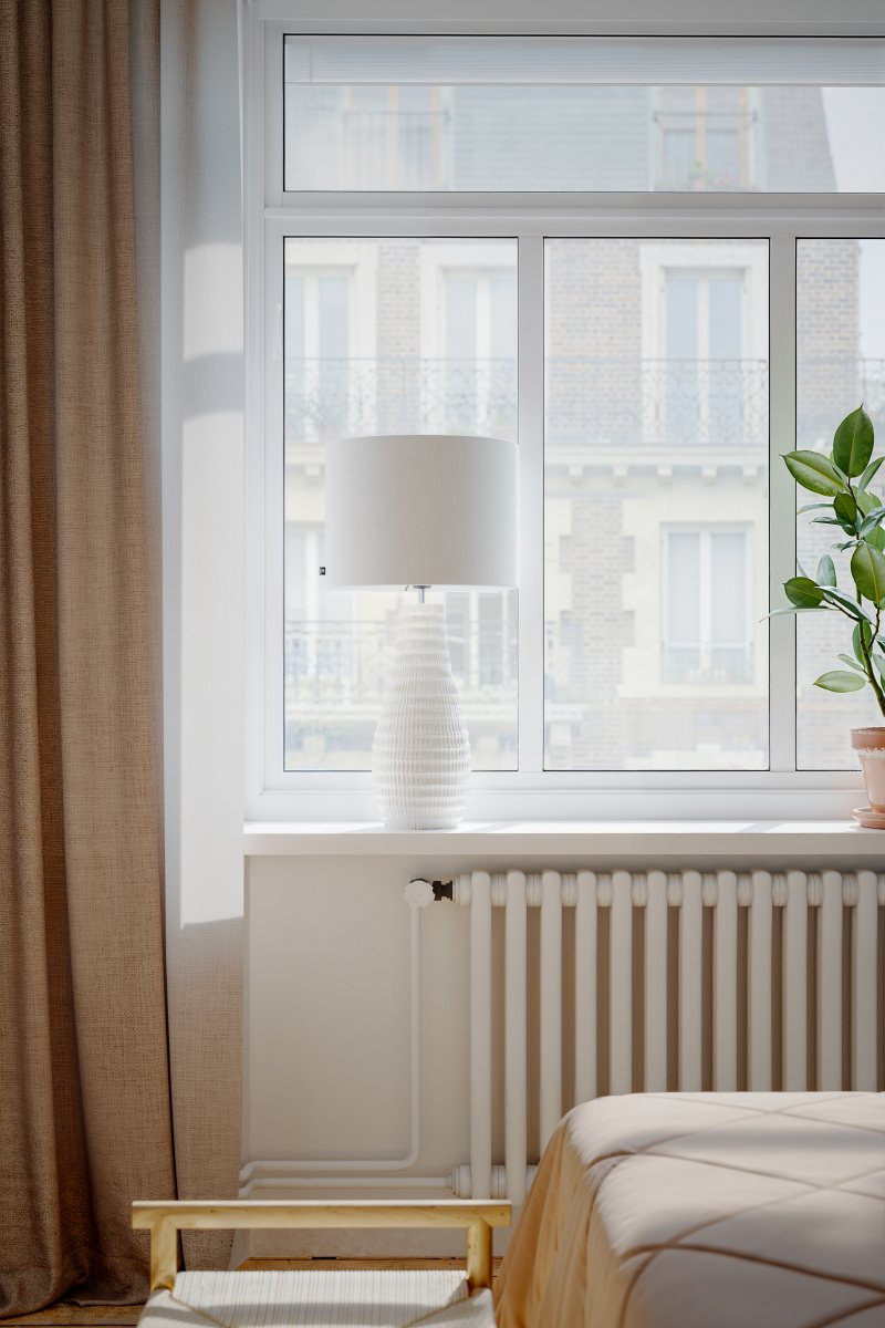 Bartha 74cm Blanc crémeux lampe de table De By Rydéns - Bartha est une lampe de table moderne avec du caract&egrave;re.