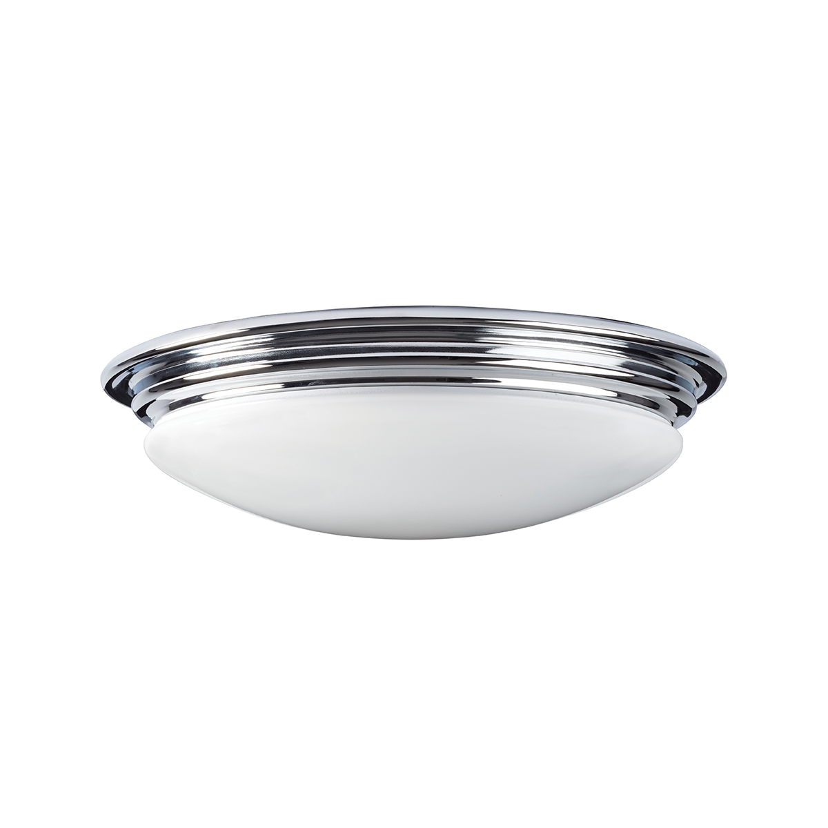 Brompton Ø35 Chrome poli lampe de salle de bain De Elstead Lighting - Il est fabriqu&eacute; en acier robuste avec une finition chrom&eacute;e polie et dispose d'un abat-jour en verre opale doux qui fournit une lumi&egrave;re agr&eacute;able.