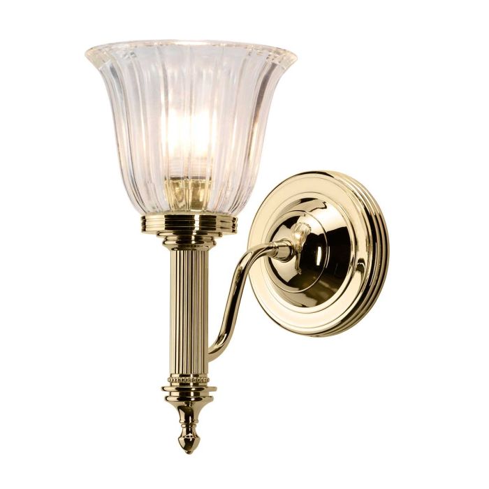 Carroll 14cm Laiton poli lampe de salle de bain De Elstead Lighting - L'ampoule G9 3W rempla&ccedil;able offre un flux lumineux de 300 lumens et une temp&eacute;rature de couleur de 3000 K (non dimmable).