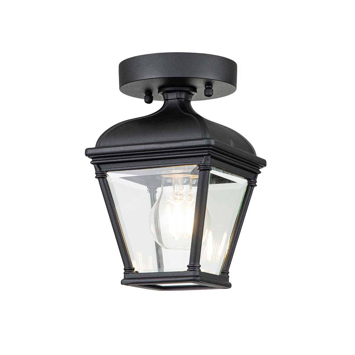 Bayview Noir De Elstead Lighting - Le plafonnier Bayview a un design classique et élégant dans un style géorgien romantique qui ajoute une présence élégante et sophistiquée à tout espace extérieur.