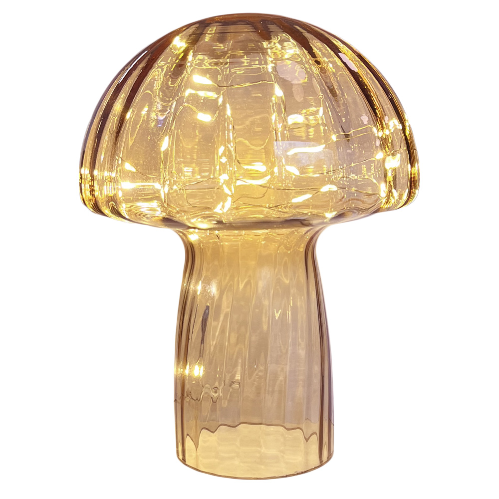 Mushroom 23cm Beige lampe de table De Pixie Design - Il est &eacute;quip&eacute; d'une minuterie et d'un variateur pratique &agrave; 5 niveaux pour r&eacute;gler la lumi&egrave;re selon les besoins, ce qui le rend parfait &agrave; la fois comme &eacute;clairage de travail et comme &eacute;clairage de soir&eacute;e chaleureux.