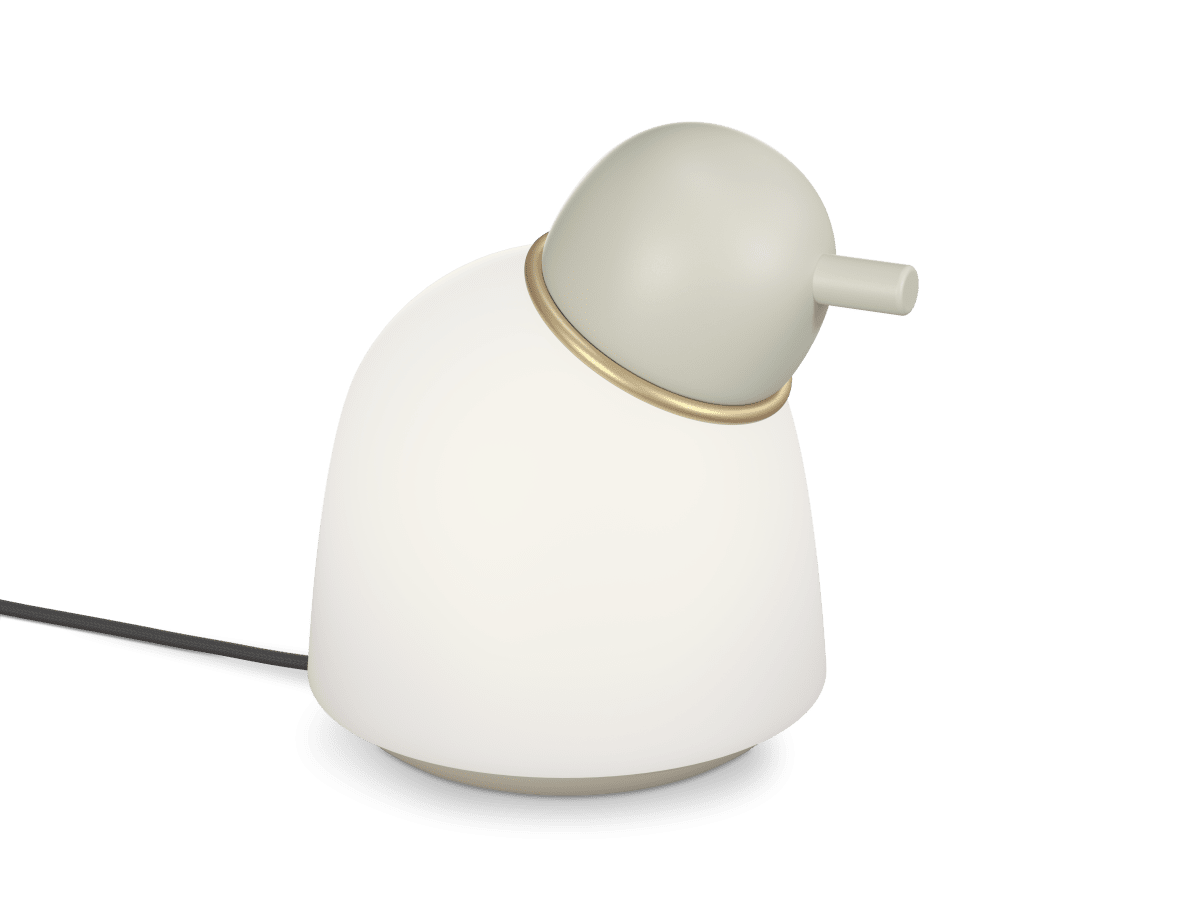 Bird 22cm Sable/laiton lampe de table De Belid - 