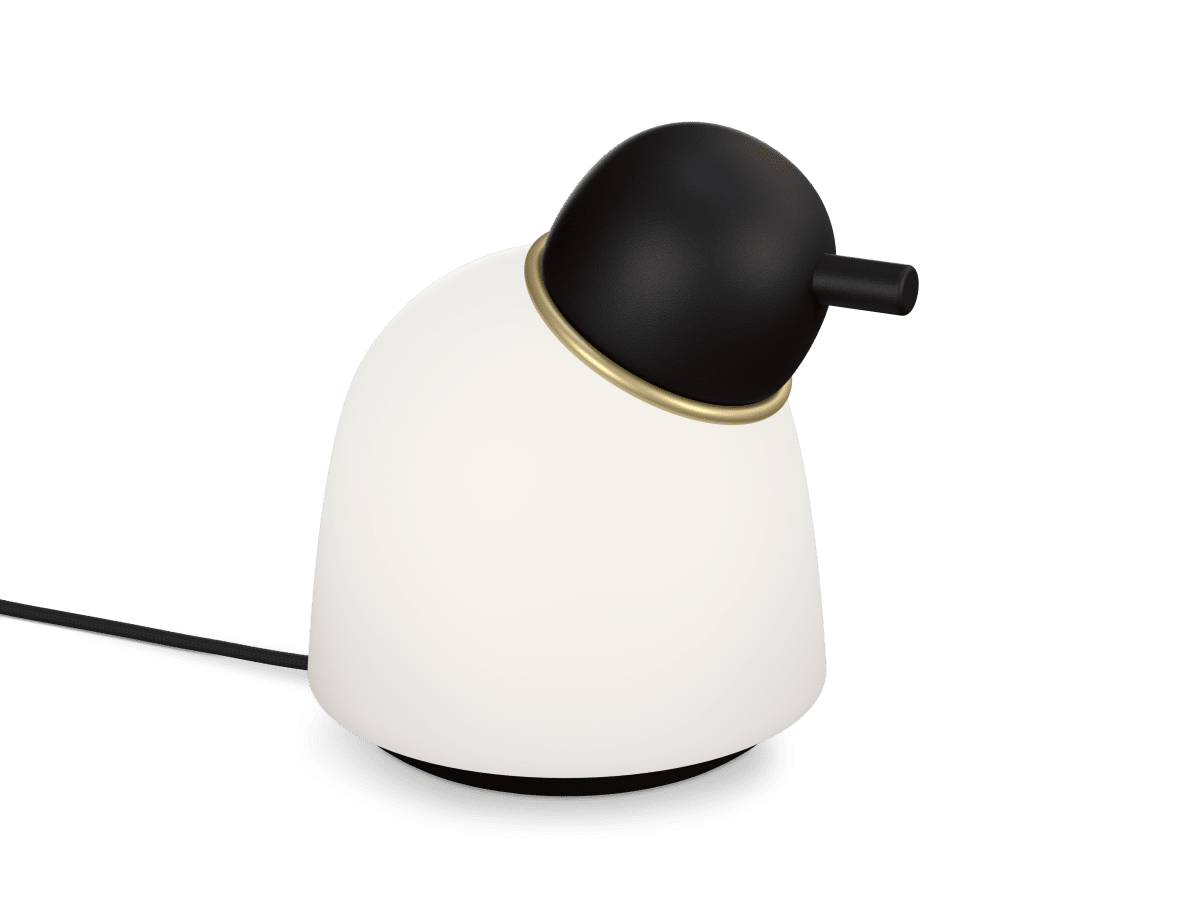 Bird 22cm Noir/laiton lampe de table De Belid - 