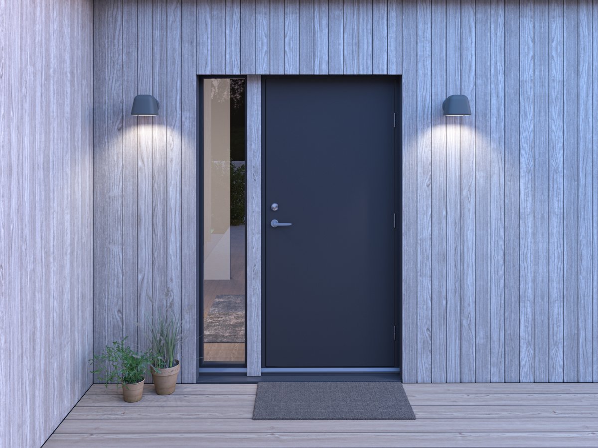 Boo Gris graphite lampe d’extérieur De Belid - Fabriqu&eacute;e &agrave; Varberg en aluminium recycl&eacute; avec une belle texture de surface.