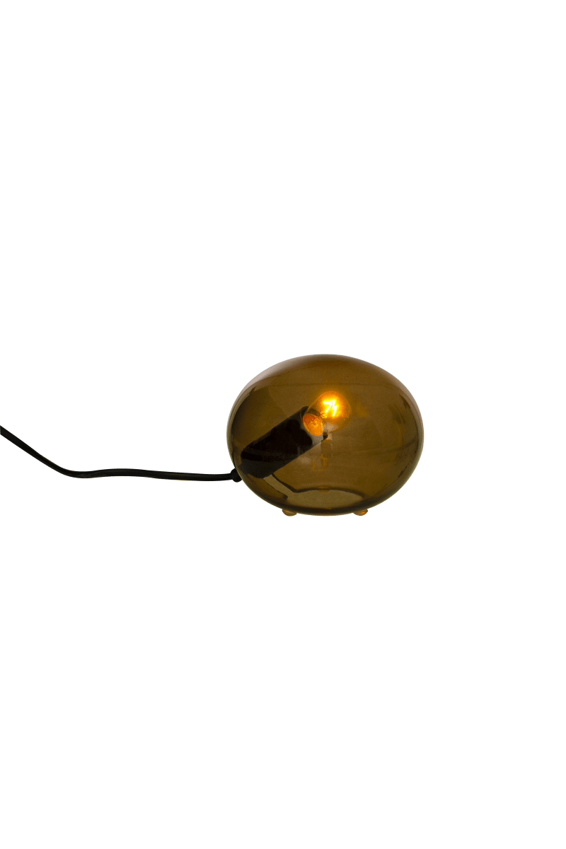Globus 10cm Brun lampe de table De Aneta Lighting - Lampe de table globe en verre marron avec une source lumineuse &agrave; l'int&eacute;rieur de la sph&egrave;re en verre, qui fournit une lumi&egrave;re d&eacute;corative et chaleureuse.