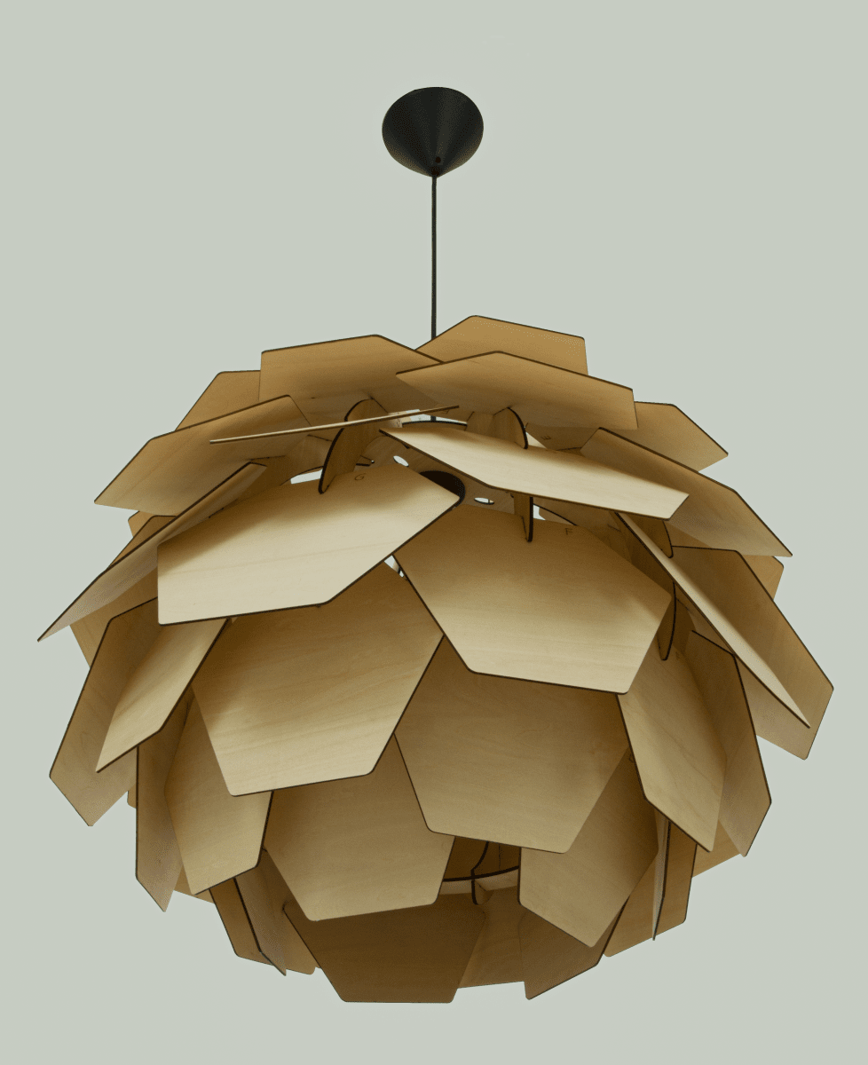 Carpatica Ø60 Nature suspension De Aneta Lighting - La lampe est réglable en hauteur, avec une hauteur totale minimale de 60 cm et une hauteur maximale de 280 cm.