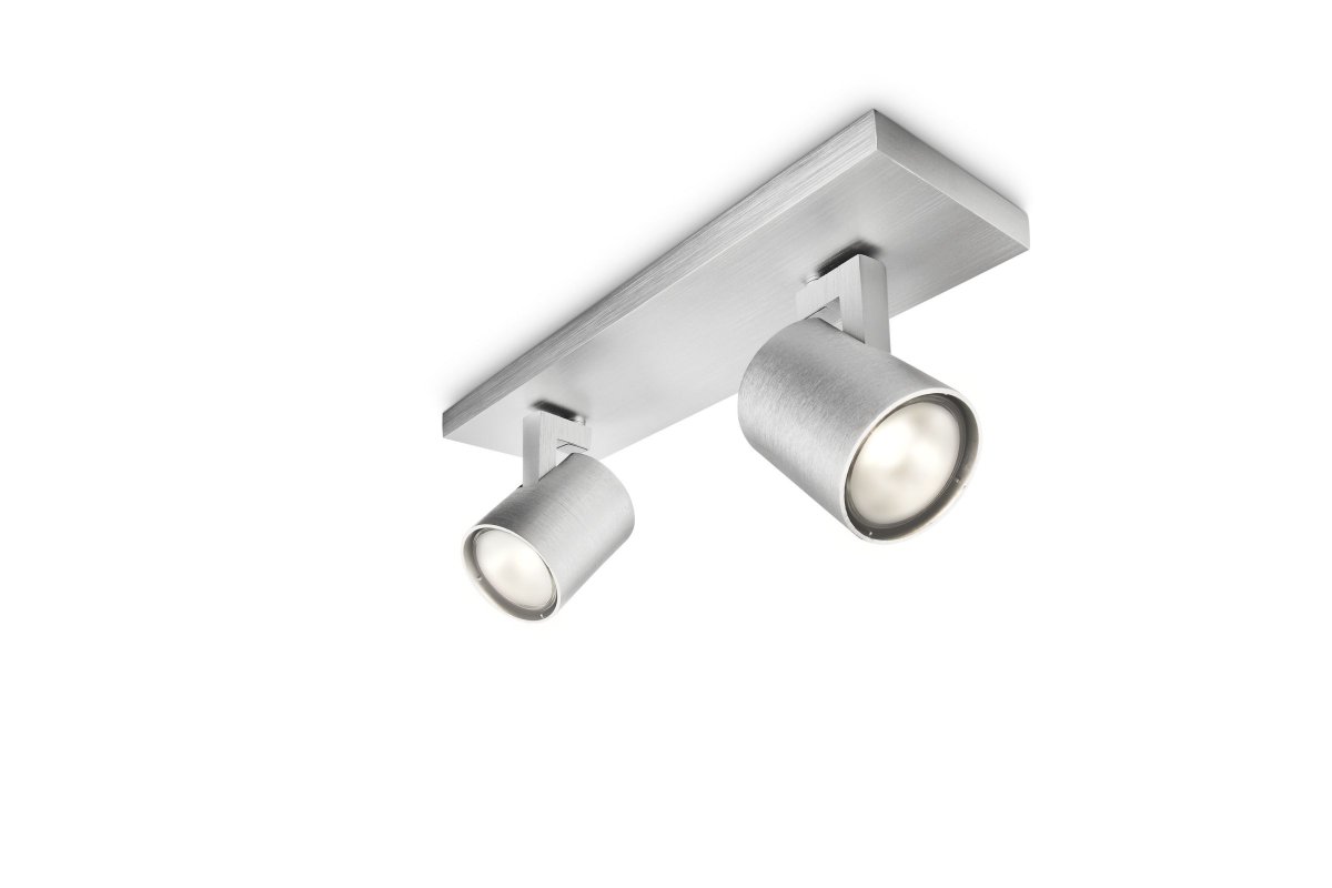  Runner 2 Aluminium spot De Philips - Le boîtier en aluminium de couleur argentée complète parfaitement la source lumineuse.