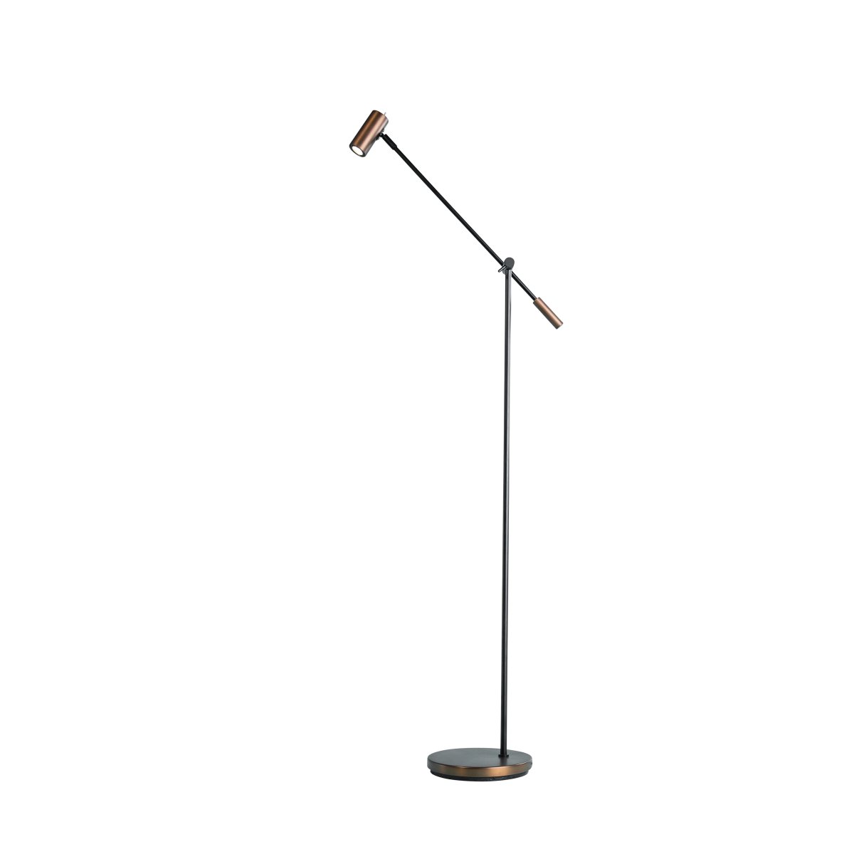 Cato Dimmable Brun oxyde lampadaire De Belid - Avec une hauteur r&eacute;glable de 100 &agrave; 134 cm, un abat-jour de 4 cm de diam&egrave;tre et un pied robuste de 20 cm, Cato allie parfaitement forme et fonctionnalit&eacute;.