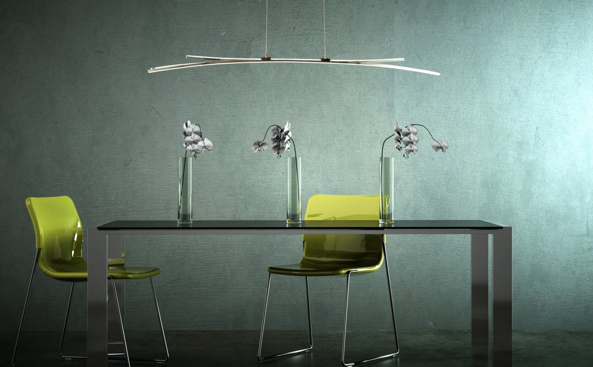 Svala 114cm Chrome suspension De Aneta Lighting - Auvent de plafond en m&eacute;tal avec suspension &agrave; crochet et borne de connexion, montage sur prise de lampe possible.