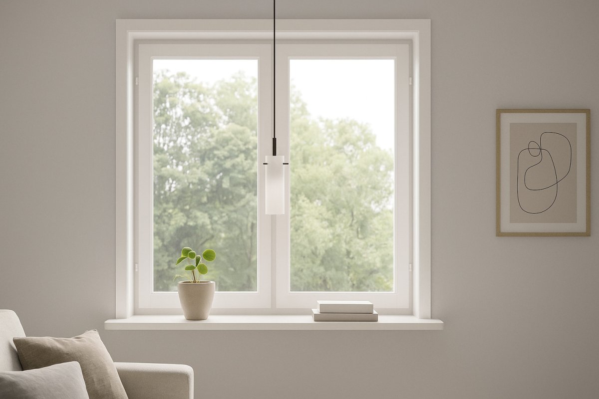 Cilinda Ø7 Noir et blanc lampe de fenêtre De Nordic Lighting - Cilinda est une lampe de fen&ecirc;tre intemporelle au design &eacute;l&eacute;gant.
