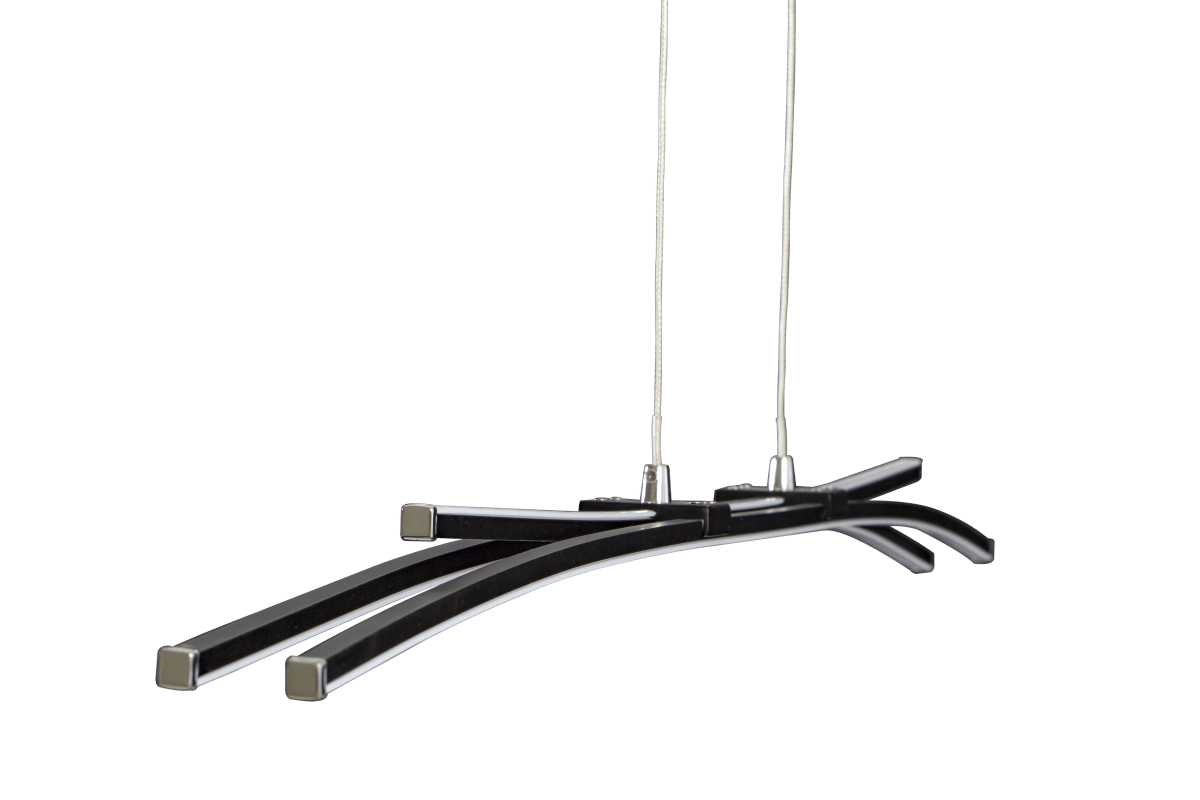 Svala 114cm Noir suspension De Aneta Lighting - Cache-piton en m&eacute;tal avec suspension &agrave; crochet et borne de connexion, montage sur prise de lampe possible.