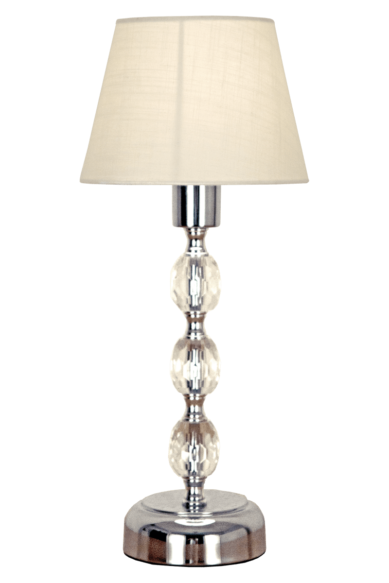 Johanna 34cm Chrome lampe de table De Aneta Lighting - La lampe de table Johanna en métal chromé avec des boules en acrylique transparent assure l'élégance.