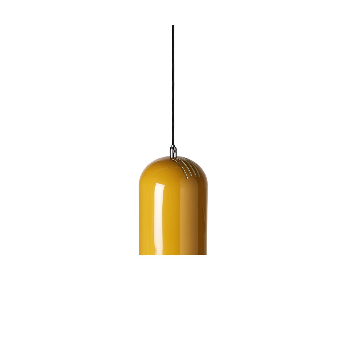 Lennon Ø12 Moutarde lampe de fenêtre De CO Bankeryd - La lampe peut être suspendue individuellement au-dessus d'un établi dans la cuisine, dans une fenêtre ou en groupe au-dessus de la table à manger.