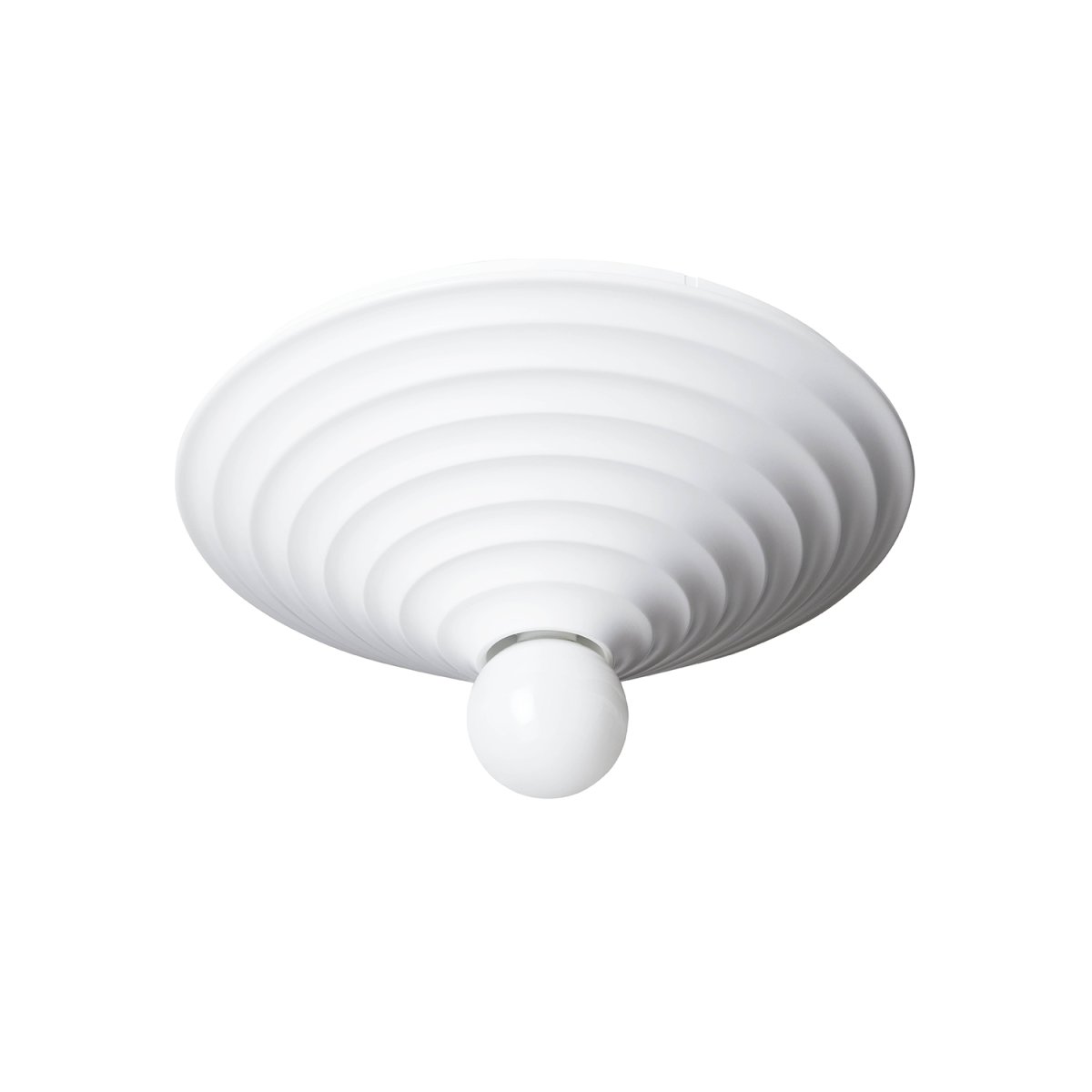 Loop Ø45 Blanc plafonnier De CO Bankeryd - En particulier, utilisez une source lumineuse plus grande et dépolie ; La lampe produit une lumière générale douce ou une lueur diffuse et atmosphérique lorsqu'elle est tamisée.
