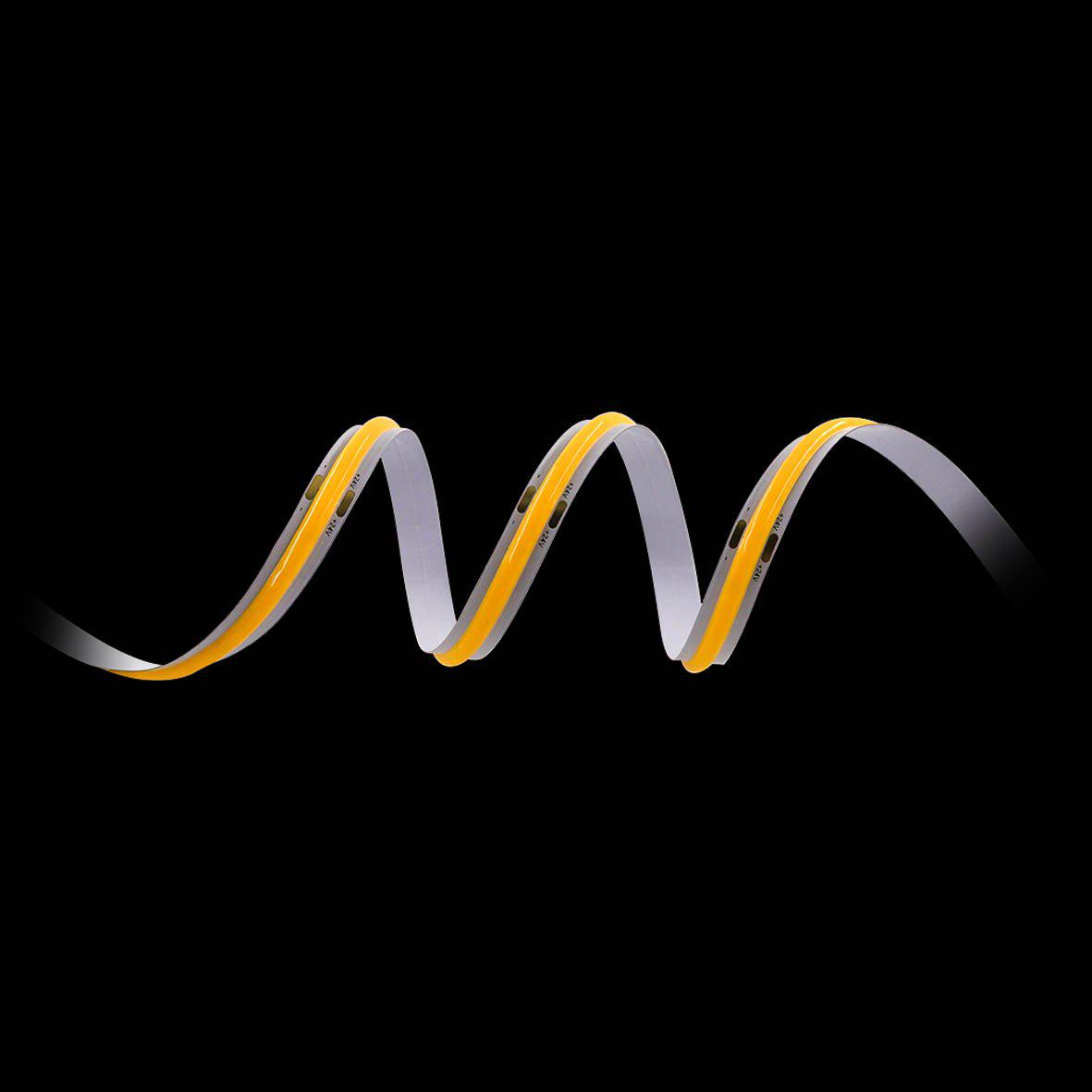 Cobby ruban LED 12V 3000K 5m IP44 De Designlight - Cobby est un ruban LED flexible et de haute qualit&eacute; pour l'&eacute;clairage indirect, id&eacute;al pour les plans de travail, les placards et les &eacute;tag&egrave;res de cuisine o&ugrave; une lumi&egrave;re uniforme et agr&eacute;able est souhait&eacute;e.