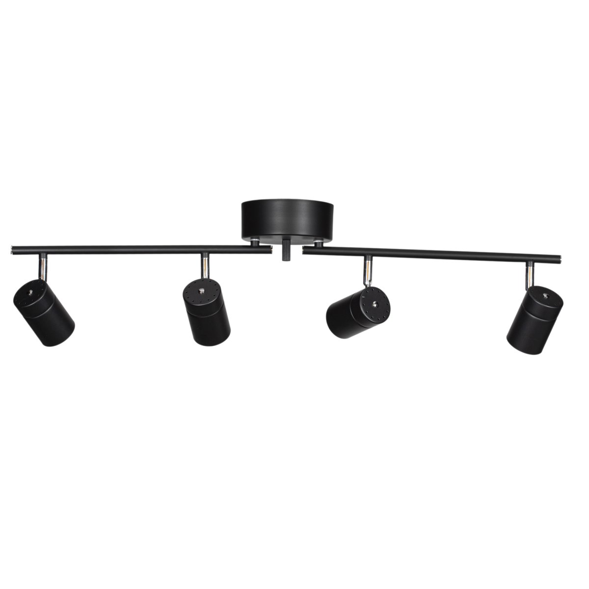 Correct 4 Noir mat spot De By Rydéns - Le rail de plafond offre un bon &eacute;clairage de travail et, gr&acirc;ce &agrave; son design &eacute;l&eacute;gant et discret, peut &ecirc;tre parfaitement combin&eacute; avec un plafonnier &eacute;l&eacute;gant, qui, par exemple, cr&eacute;e une atmosph&egrave;re au-dessus de la table de la cuisine.