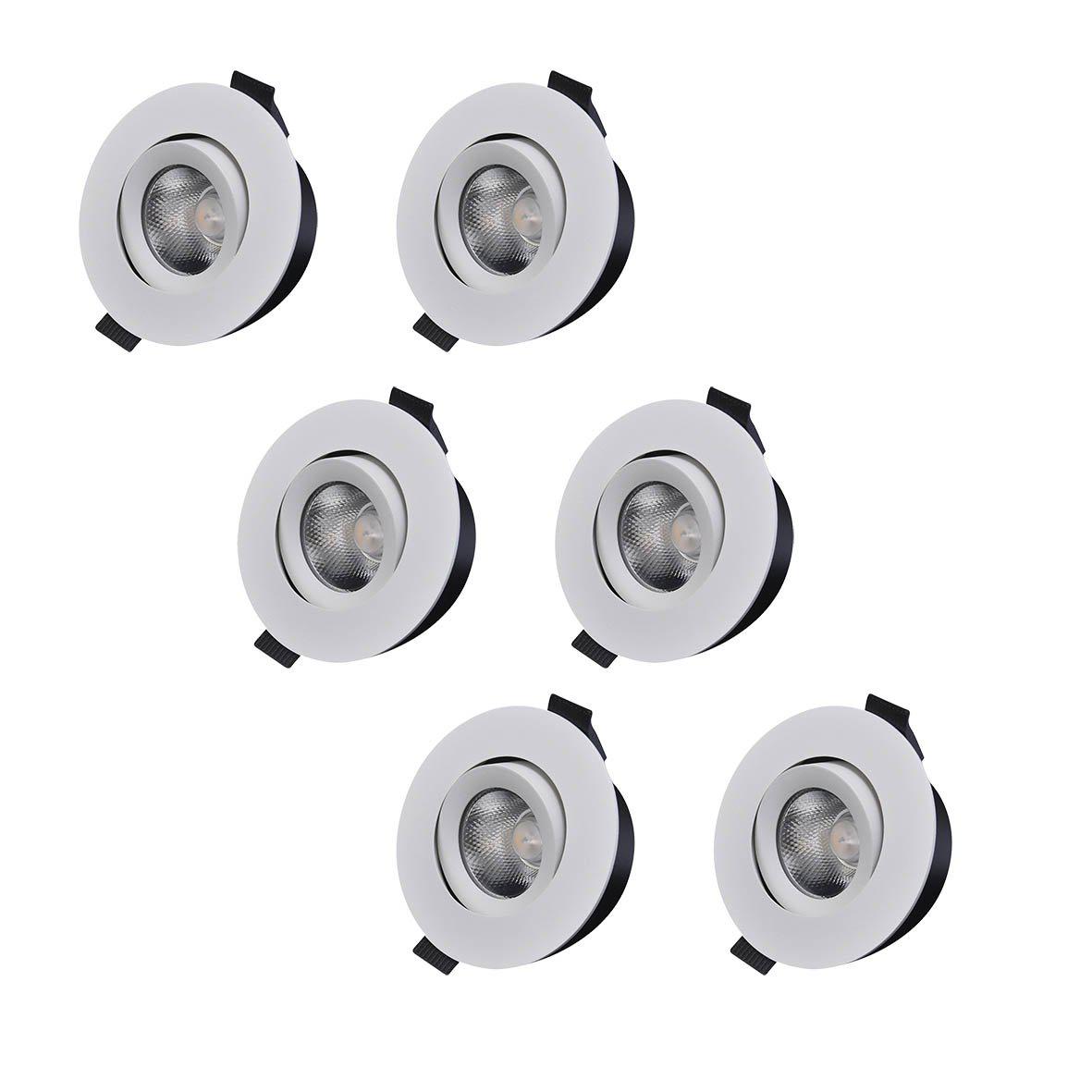 D-007 Downlight 2700K Pack De 6 Blanc De Designlight - Le driver et la bo&icirc;te de jonction (inclus) sont compatibles avec des profil&eacute;s de 28 mm et des dalles de plafond de 12 &agrave; 13 mm d'&eacute;paisseur.